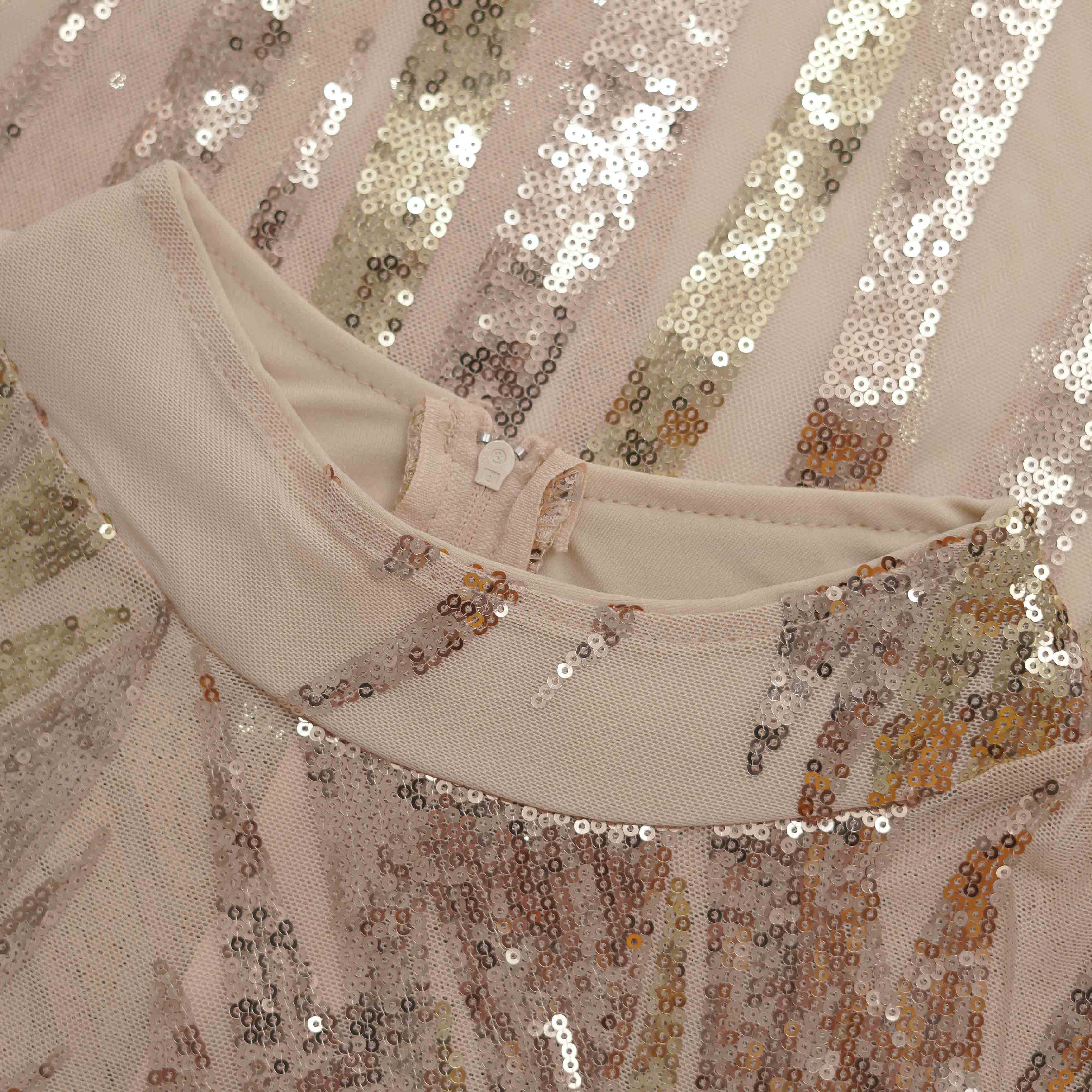 Plus Size All Over Print See Through Sequin Bodycon Midi Dress